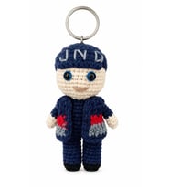 Maskot Jandarma Bebek Amigurumi Organik Anahtarlık Oyuncak