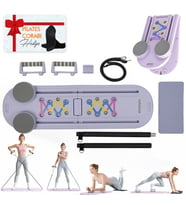 Çok Fonksiyonlu Fitness Tahtası Direnç Bant Ev Core Karın Kol Sırt Güçlendirme Egzersiz Çorap Hediye (Mor)