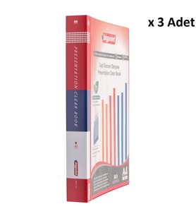 Bigpoint Sunum Dosyası Cepli 60'lı Kırmızı x 3 Adet