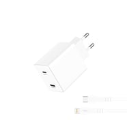 50W USB-C Lightning Hızlı Şarj Seti PD Destekli iPhone Şarj Adaptörü (Beyaz)
