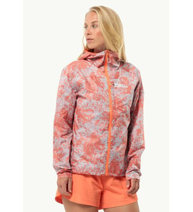 Jack Wolfskin 1307851_8312 Prelight Wind JKT W Grid Camo Kadın Outdoor Ceket (Yeşil)