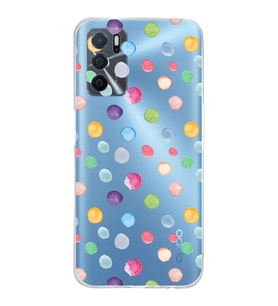 PrintiFy Oppo A16 ile Uyumlu Water Color 6  Kamera Korumalı Şeffaf  Kılıf