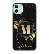 Gold Harf Tasarımlı Şeffaf Telefon Kılıfı (Tüm Modeller Mevcuttur)