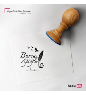 Kişiye Özel Kitap Damgası Kitap Mührü Kaşe Kitap Mühür Özel Damga 81