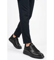 Walkway Siyah Kroko Lastik Bağcıklı Erkek Sneaker Balase M