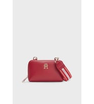 Tommy Hilfiger Logolu Çıkartılabilir Uzatma Askılı Çanta Bayan ÇANTA AW0AW14169 XIT (Bordo)