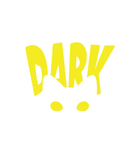 Dark Kedi Sticker 17x17 Cm Sarı
