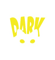 Dark Kedi Sticker 17x17 Cm Sarı