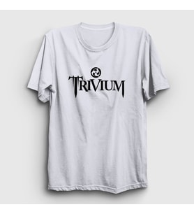Presmono Unisex Beyaz Logo Trivium T-Shirt 178767tt (Beyaz)