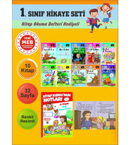 1.Sınıflar İçin Okumayı Sevdiren 10 lu Hikaye Seti 14 (Kitap Okuma Defteri Hediyeli)