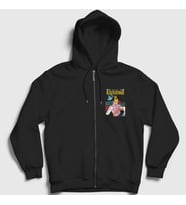 Presmono Unisex Siyah Future Nostalgia Dua Lipa Fermuarlı Kapüşonlu Sweatshirt 321060tt
