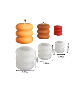 Halkalı Mum Set Silikon Kalıp (S912)