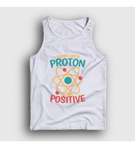 Presmono Unisex Beyaz Think Like A Proton Stay Positive Atlet 499149tt (Beyaz)
