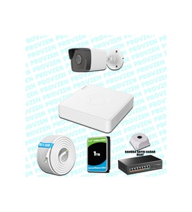 Provzen Hikvision 1 IP Kameralı 4MP 1440P Mikrofonlu Güvenlik Kamerası