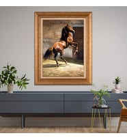 Altın Varaklı  Çerçeveli Paspartulu Tablo nd792 (Gold)
