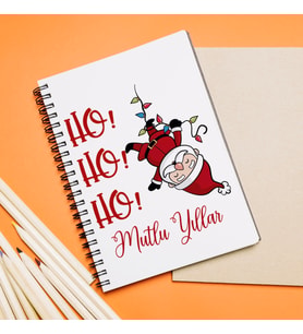 Mutlu Yıllar & Merry Christmas Yılbaşı Tasarımlı Defter