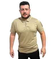 Taktik Tshirt Polo Yaka Kısa Kol Bej Renk