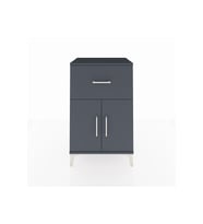 Hyperion Komodin Tek Raflı Tek Çekmeceli 2 Kapaklı 60x44x96 Antrasit-Antrasit