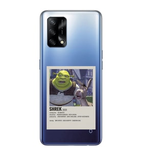 Oppo A74 Uyumlu Shrek Minimalsit Poster Desenli Şeffaf Telefon Kılıfı