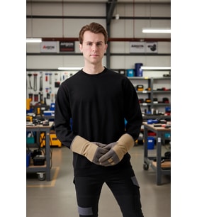 Erkek Siyah O Yaka Sweatshirt Basic Tasarım Rahat Kesim Konforlu Kışlık Üç İplik
