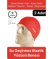 2'li Her Saça Uygun Su Geçirmez Bez Bone Likralı Yüzücü Deniz Havuz Elastik Unisex Kulak Korumalı