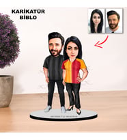 KİŞİYE ÖZEL ÇİFT TARAFTAR Siyah Beyaz VE Sarı Kırmızı TASARIMLI KATÜR BİBLO MB2
