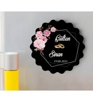 Nişan Düğün Hatırası Ahşap Magnet