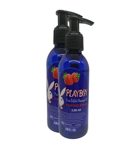 Playboy Strawberry Flavored Pure Edible Massage Oil 120ml Çilek Aromalı Masaj Yağı 2 Adet