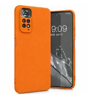 Coverzone Xiaomi Redmi Note 11S Global ?le Uyumlu K?l?f Z-Mara Lansman Vieri Tam Koruma Arka Kapak Kamera Koruma �?k?nt?l? P�r�zs�z Y�zey Turuncu