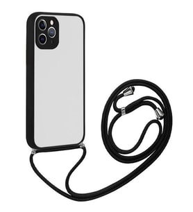 ALLY iPhone 12 Pro 6.1 Askılı Koruyucu Silikon Kılıf (Siyah)