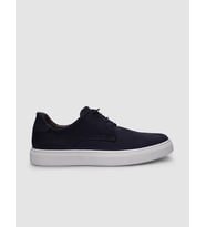 %100 Hakiki Deri Lacivert Nubuk Bağcıklı Erkek Sneaker