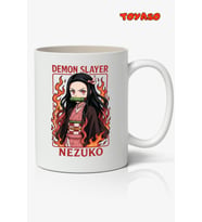 Nezuko Demon Slayer İblis Keser Anime Kişiye Özel Temalı Kupa Bardak Arkadaşa Sevgiliye Hediye (Beyaz)