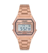 Comwatch Unisex Kol Saati Taşlı Dijital Çelik Kordon 1257 (Rose)