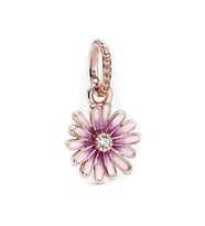 Nur Silver Sallantılı Rose Çiçek Gümüş Charm NUR-BL07703
