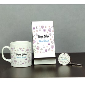 Canım Babam Üçlü Set (Kupa + Telefon Standı + Anahtarlık) 002