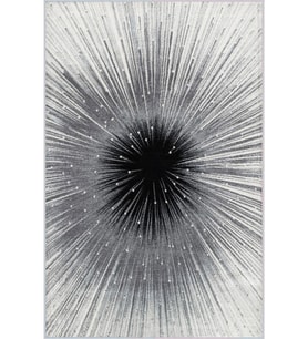 Eliana Home Baskılı, Yıkanabilir Kaymaz Taban Salon Halısı LNA1181 100x150 cm (Beyaz)