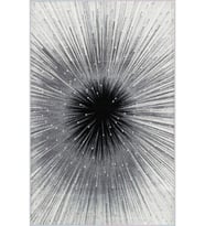 Eliana Home Baskılı, Yıkanabilir Kaymaz Taban Salon Halısı LNA1181 100x150 cm (Beyaz)