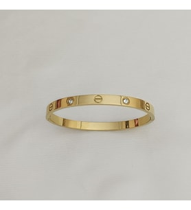 cartier çelik kelepçe bileklik (Gold)