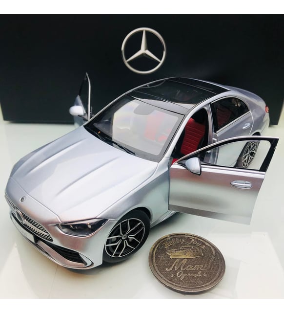 2021 Mercedes Benz C class (W206) Hightech Silver 1:18 Ölçek NZG Marka