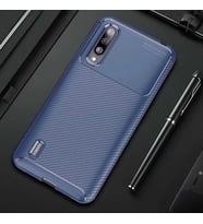 Xiaomi Mi 9 Lite Kılıf Esnek Soft Karbon Tasarım Legion Serisi (Lacivert)