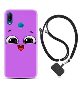 Huawei P20 Lite Mate 10 20 Lite Pro P40 Lite KılıfBoyun Askılı Silikon Purple Sweety 1717