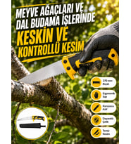 Kılıflı Budama Bahçe Testeresi 270 Mm Düz Bıçaklı