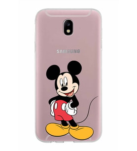 Samsung Galaxy J7 Pro Kapak Mickey Mouse Tasarımlı Şeffaf Silikon Kılıf