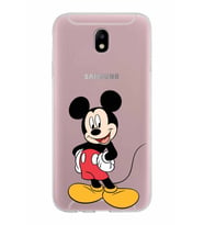 Samsung Galaxy J7 Pro Kapak Mickey Mouse Tasarımlı Şeffaf Silikon Kılıf