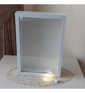 25X35 BAMBU LEDLİ DERİN ANI ÇERÇEVESİ- NİŞAN SÖZ GÜLLERİNİZ İÇİN ÇERÇEVELER