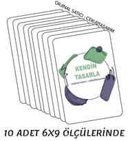 10 Adet Şık Tasarımlı Fotoğraf Magneti Seti - 6x9 cm - Dekoratif ve Fonksiyonel (Düz Beyaz)