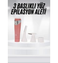 3 Başlıklı Yüz Kaş Epilasyon Aleti Değiştirilebilir Başlık Hassas Ciltlere