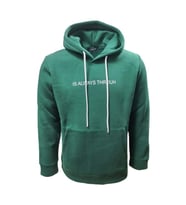 Tarz Cool T01221 Erkek Pamuklu Kapüşonlu Şardonlu Baskılı Üç İplik Sweatshirt - ST01221-Yeşil-M