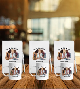 Arkadaşa Özel 3 lü Beyaz Defter Kalem Kupa Set
