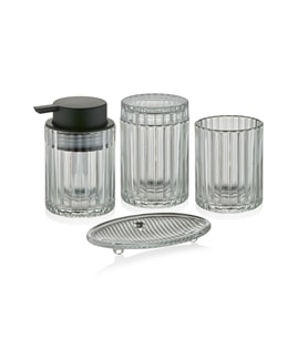 The Mia Vinka Banyo Seti 4 Parça Şeffaf 300 ml BNY0033